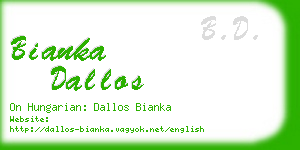 bianka dallos business card